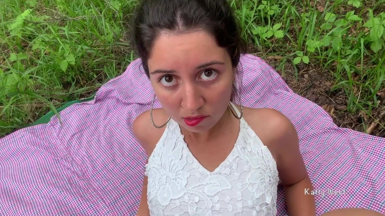 Katty West: Anal Fucked in Forest in Fishnet Pantyhose