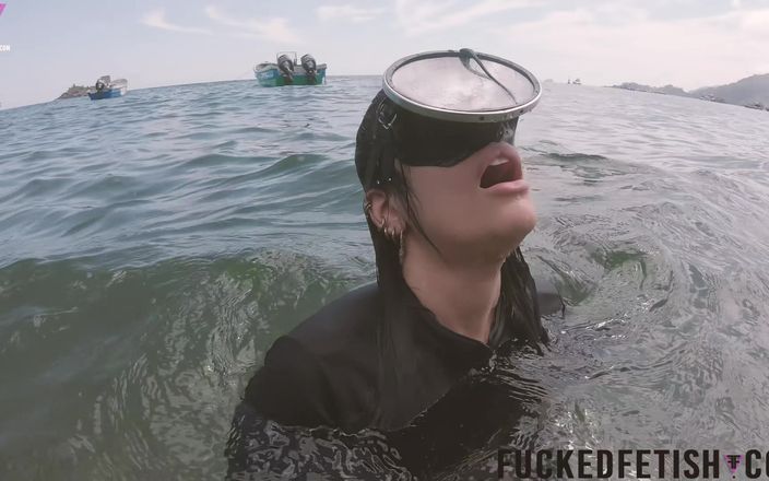 Fucked fetish: Biển Caribê nhận được nữ thần breathplay mặt nạ lặn thủy...