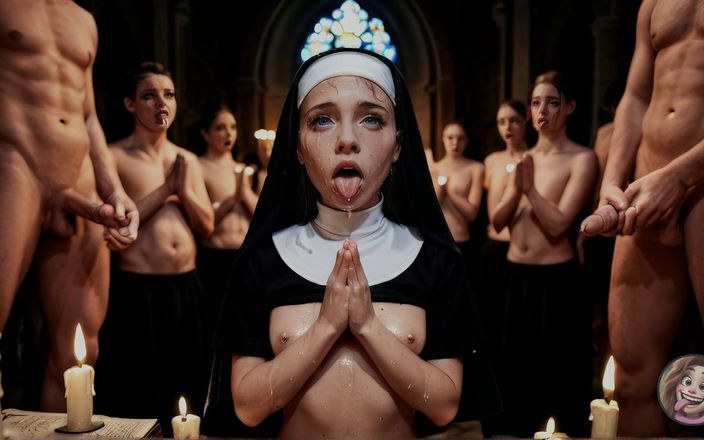 Fap AI: Hot Ai Nun - Blowbang &amp; Gangbang in Church