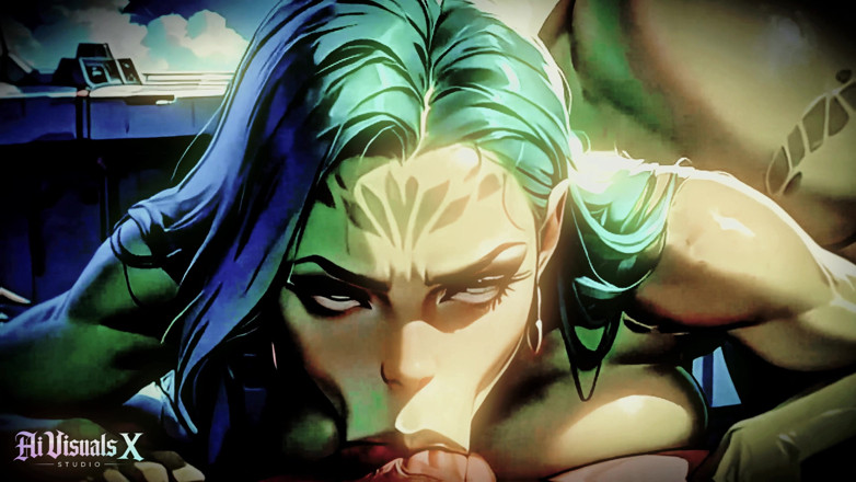 AI Visuals X: Orc Elf Alien Fantasy mamada y titfuck compilación - porno animado (generado...