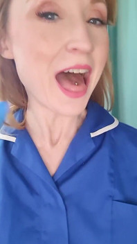 Naughty Nurse Catches You Peeking and Invites You to Fuck Her