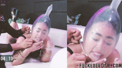 Fucked fetish: Yoga cobra moni lee dengan kondom lagi latihan yoga konyol