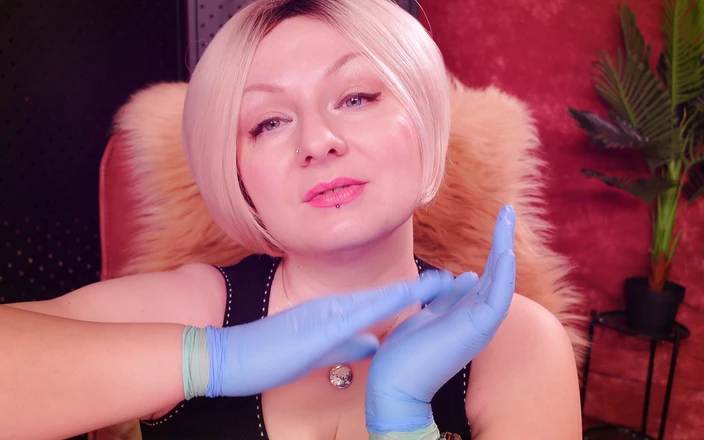 Arya Grander: 2 Schichten von Fetisch-Krankenschwester medizinische Handschuhe. Arya Grander. Asmr Kein...