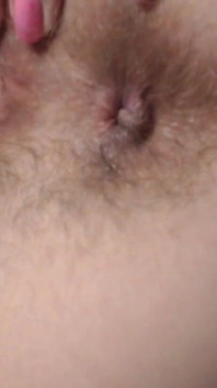 Very Close up Hairy Asshole Fingering