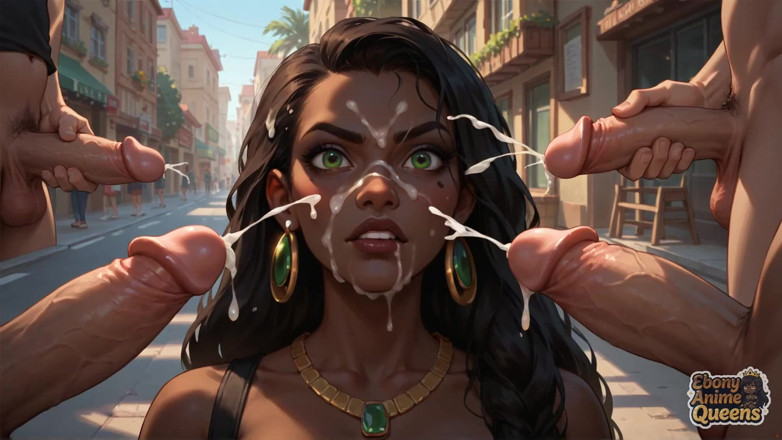 Ebony Anime Queens: La fantastica XXX con troie ebano pazze e le loro...