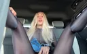 Wiss Chris: Nymphomaniac in Stocking Suit in Car in Parking Lot Cums