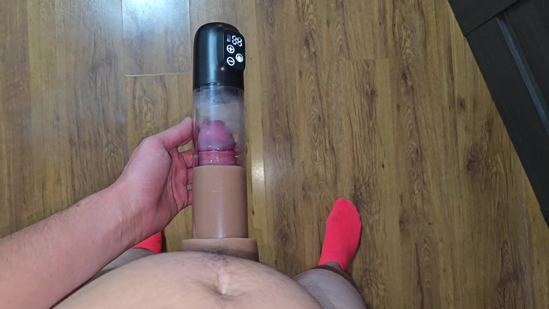 Fap_man93: Čerpání Ptáka Vakuovou Pumpou Plnou Spermatu Po Stříkání