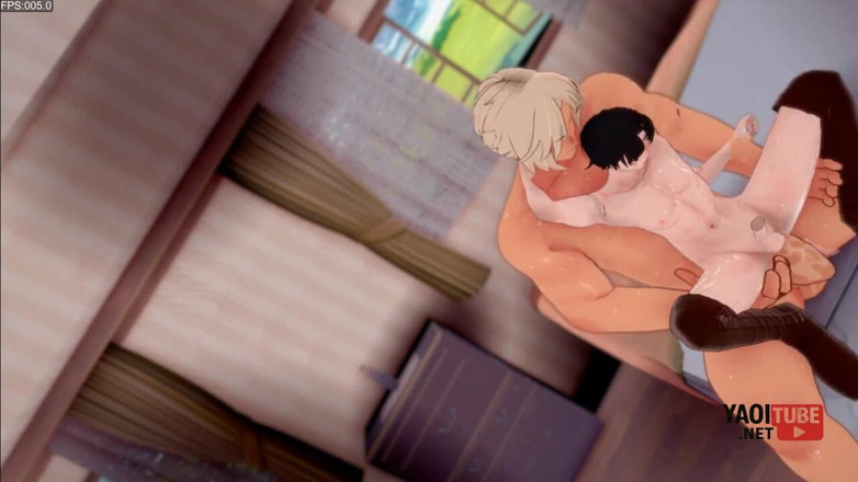 Yaoitube: Shingeki No Kyojin Yaoi - Levi Fucked by a Big Men...
