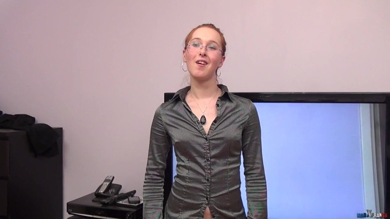 MadXFrance: Redhead Enora Hardesya gets fucked by two dicks