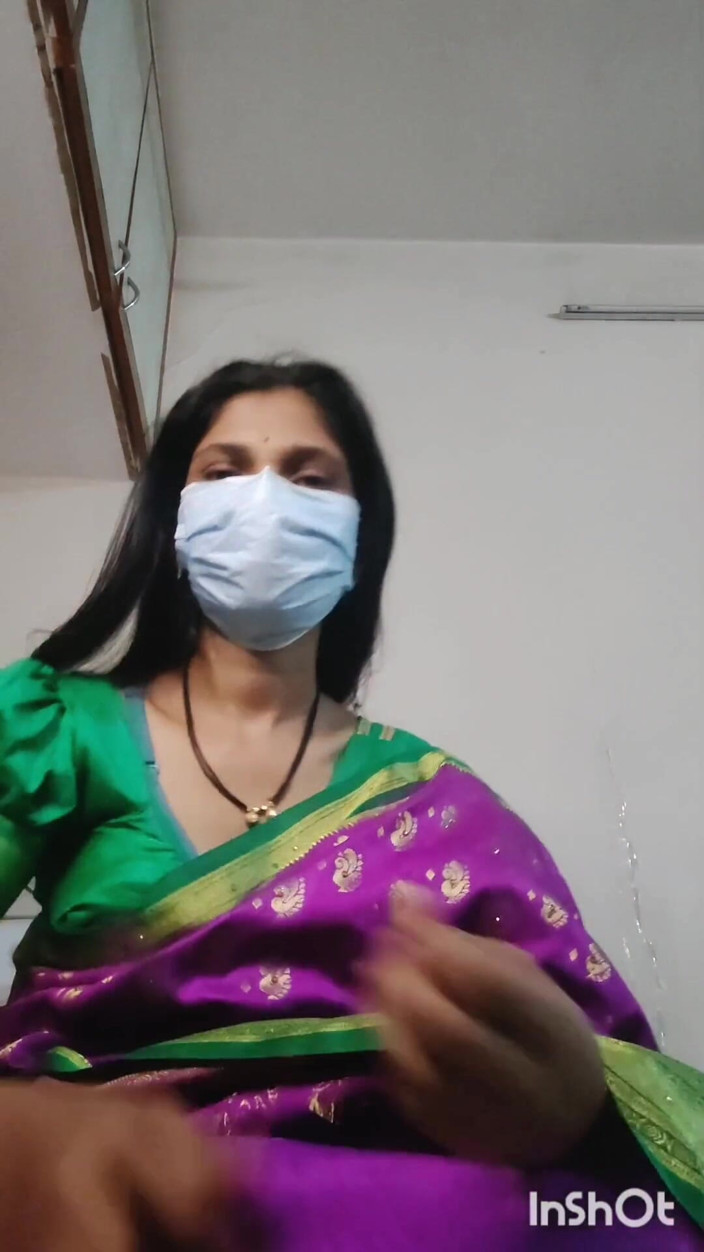 Desishycouple: Desi Bhabhi Shivani Horny in Pink Sari.