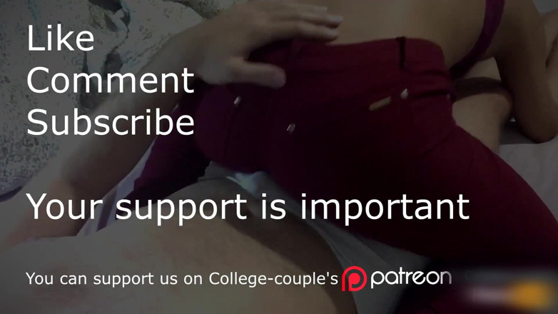 College-couple: Gobba a secco lo macina in jeans, lo fa venire...