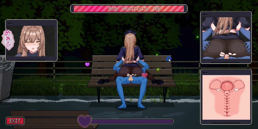 NSFWOtaku: Junge vollbusige sekretärin, alle intimen nacht-sexszenen - hentai pixel-spiel