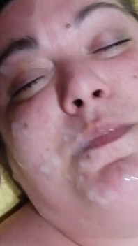Sperma op mijn gezicht. Chupita84