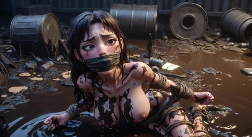Anime Hentai: Wanita kotor dibuang dalam Sampah - Merayu untuk dipenuhi dengan air...