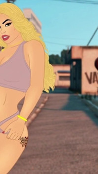 Curvy Thick Hottie Twerkin Her Ass in the Street