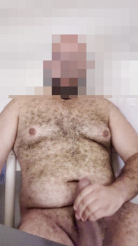 Horny Bear Cub Jerks off Thick Uncut Cock and Shoots a Huge Load