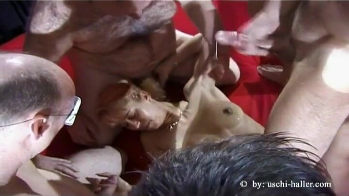 Club Express: GangBang party with Maritta and 12 guys