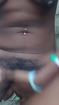 Nude Rubbing Fingering My Hairy Pussy Outdoors Moaning Squirting Orgasms