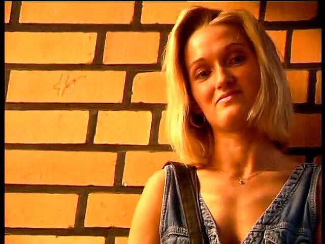 Lucky Cooch: Gorgeous blonde girl being interviewed