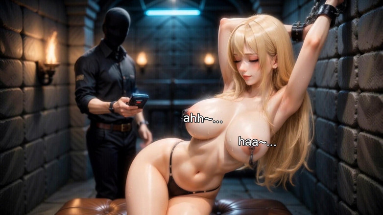Stories&Anime: Svázaná otrokyně blond dungeon - dálkově ovládaná intimní hračka