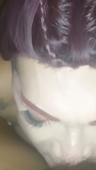 Naked Wife in Motel with Thick Redhead Trans: Eats Pussy and Takes Ass Creampie