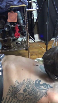 Hardcore leather/sex swing with Jason Collins