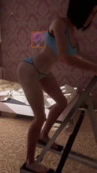 Bruneta sexy are o zi de antrenament