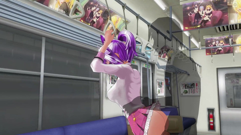 H3DC: 3D 成人动漫女孩在火车上没有穿内裤（第2部分）