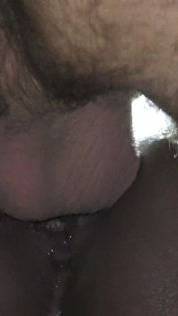 Cum Flowing Out of Black Cunt with Bwc