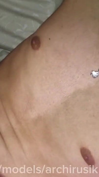 Autofelation! Hot Cum, Self-sucking Spectacle Femboy and Stepdaddy Put Their Dicks in Their Mouths, Lots of Cum!