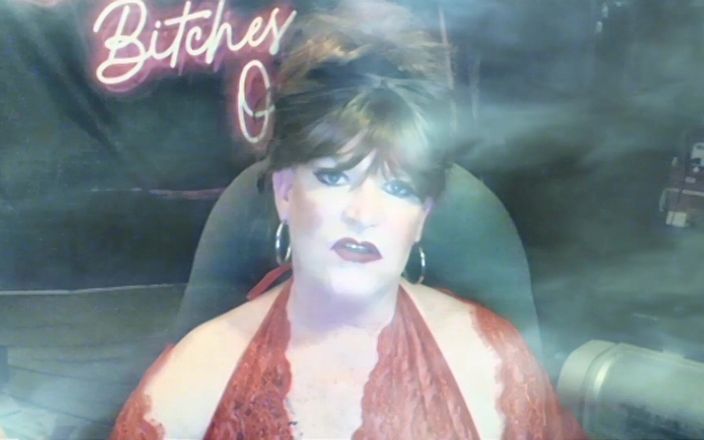 Femme Cheri: Lingerie vermelha fumando e acariciando