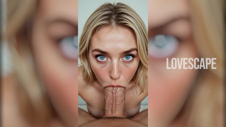 Lovescape: Blonde Deepthroat Queen: Massive Load Facial Finish (ai Gen)