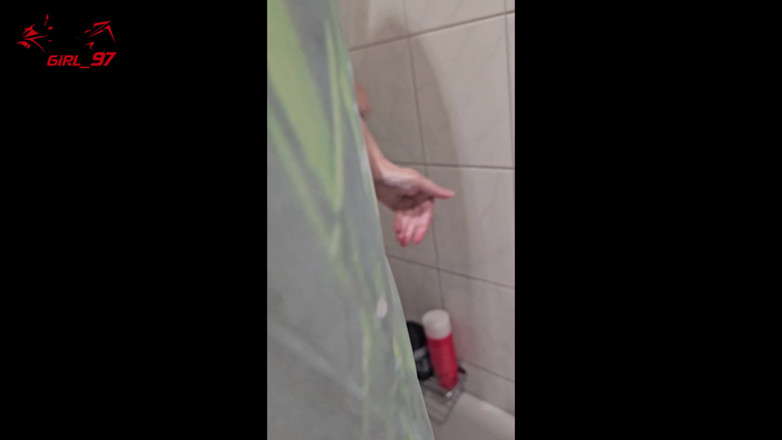 Bikergirl_97: Roommate Films Me Taking a Shower and Jerks off