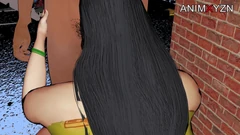 当继母在雨中湿了