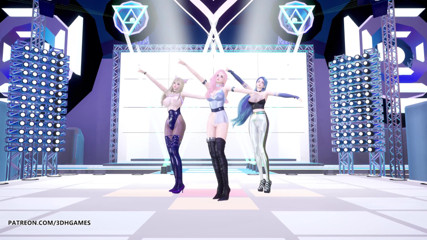 3D-Hentai Games: [MMD] Kep1er - Up! Ahri Seraphine Kaisa hot striptease league of...