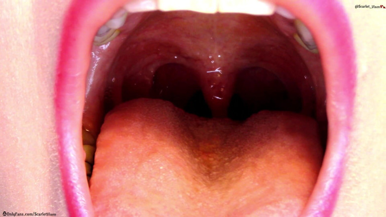 Scarlet Vixen: 喉咙，uvula &amp; Mouth Showoff