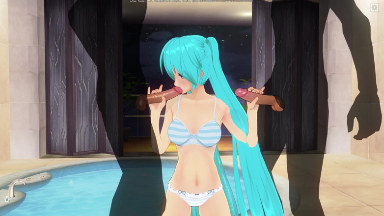 H3DC: HENTAI EN 3D. Miku, double pipe