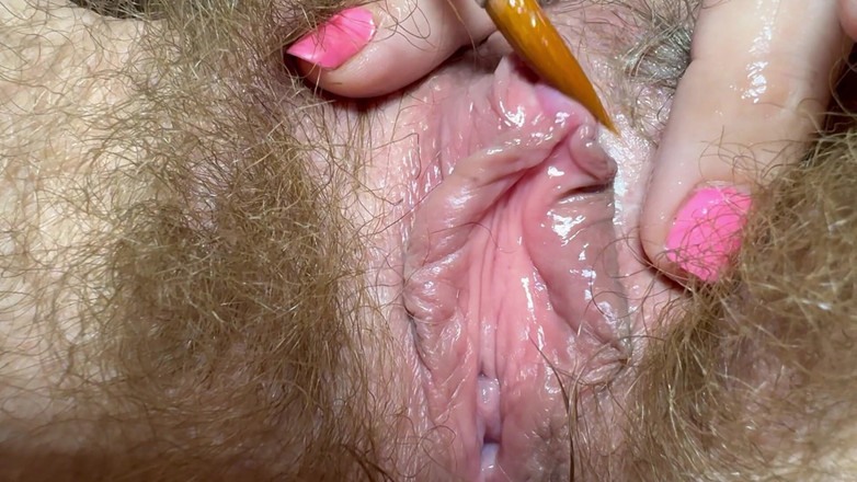 Cuteblonde666: Personalizado: Escova de clitóris longa e molhada