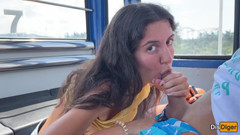 Dis Diger: Public Risky Blowjob on Ferris Wheel in an Amusement Park