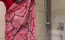 Callme Jessica: Индийский фембой сисси кросскомод Jessica Leone Saree раздевается и полный душ в мокрой сари