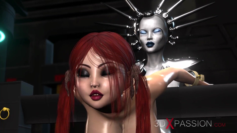 3dxpassion-transgender: 실험실에서 SF 딕걸에게 후장 따먹히는 섹시한 여대생 노예