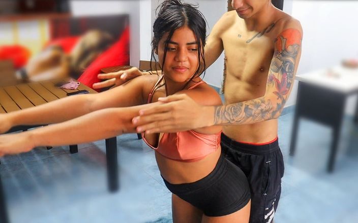 NatalyGirl: Mała przyrodnia siostra Indian prosi o pomoc w ćwiczeniach swojego przyrodniego...