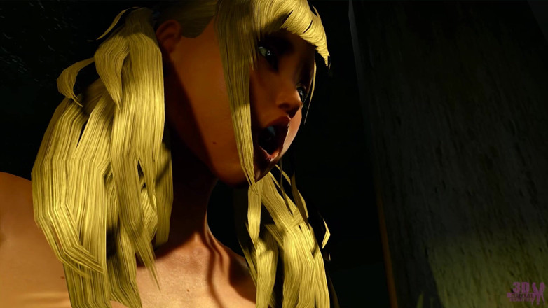 3D Hentai Beauties - Futa Edition: Warkocze Futa pochyla się nad srebrnymi włosami PAWG