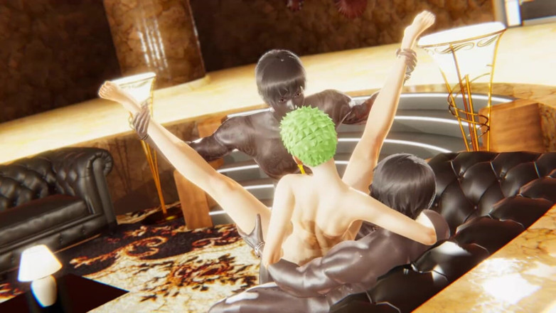 Yaoitube: One Piece Yaoi - Zoro Dalam Penembusan Dubur Berganda