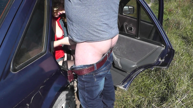 XXX-Platinum: Doggy-style Fucked MILF in Back Seat Car Next to Road
