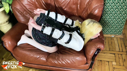 Sweetie Fox: Bondage babe deepthroat and hardcore pussy fuck - cumshot POV