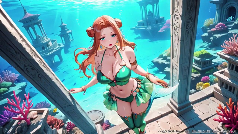 Tay Swift X: Red-haired Mermaid Princess's Private Tour in the Underwater Palace