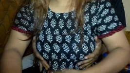 Newly Married Sima Enjoyed Boob Pressing with Her Husband
