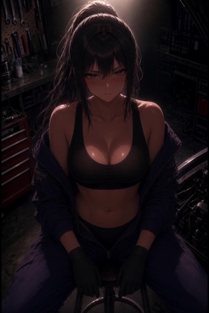 Wertstofsamler: Un mécanicien anime sexy travaille sur la voiture et devient...