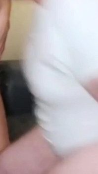 A Sexy Babe with Perfect Boobs Gives a Tiny Dick a Handjob